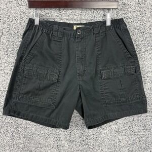 Vintage Talos Shorts Mens 34 Black Cargo Elastic Waist Outdoor Hiking Trail Camp